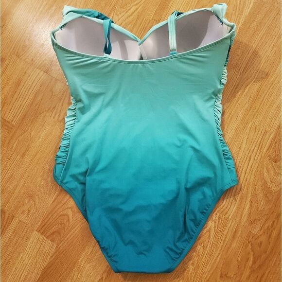 Bleu Rod Beattie Sea Dive Ruched One Piece 18W - Picture 6 of 13